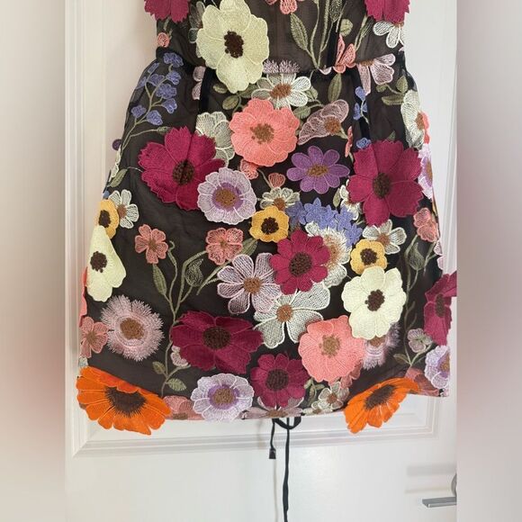 NWOT BRONX AND BANCO Bouquet Maraya Mini Dress in Black Multi, size XS - Picture 5 of 16